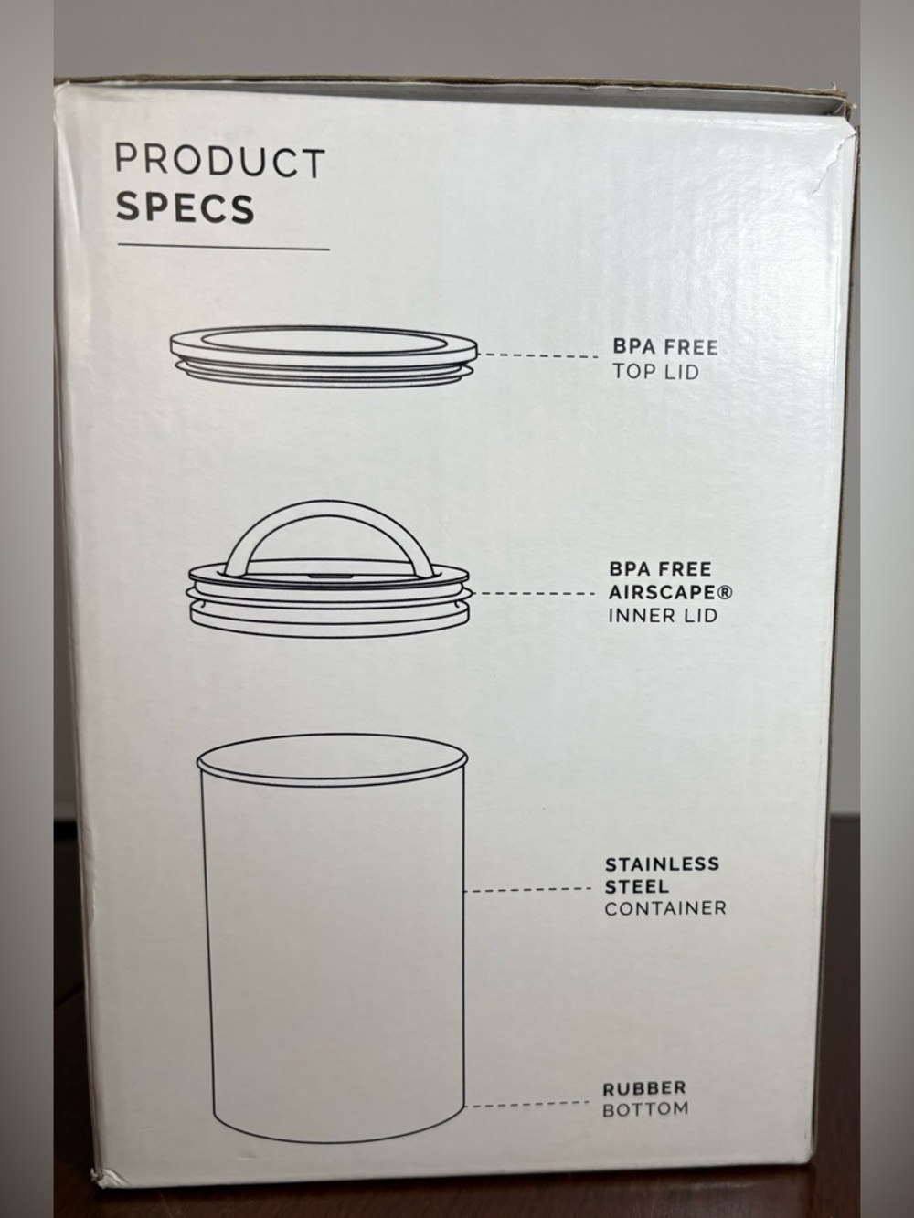 NEW Airscape Stainless Steel Coffee Canister - Medium (2 Qt) Brushed Steel - Picture 5 of 8